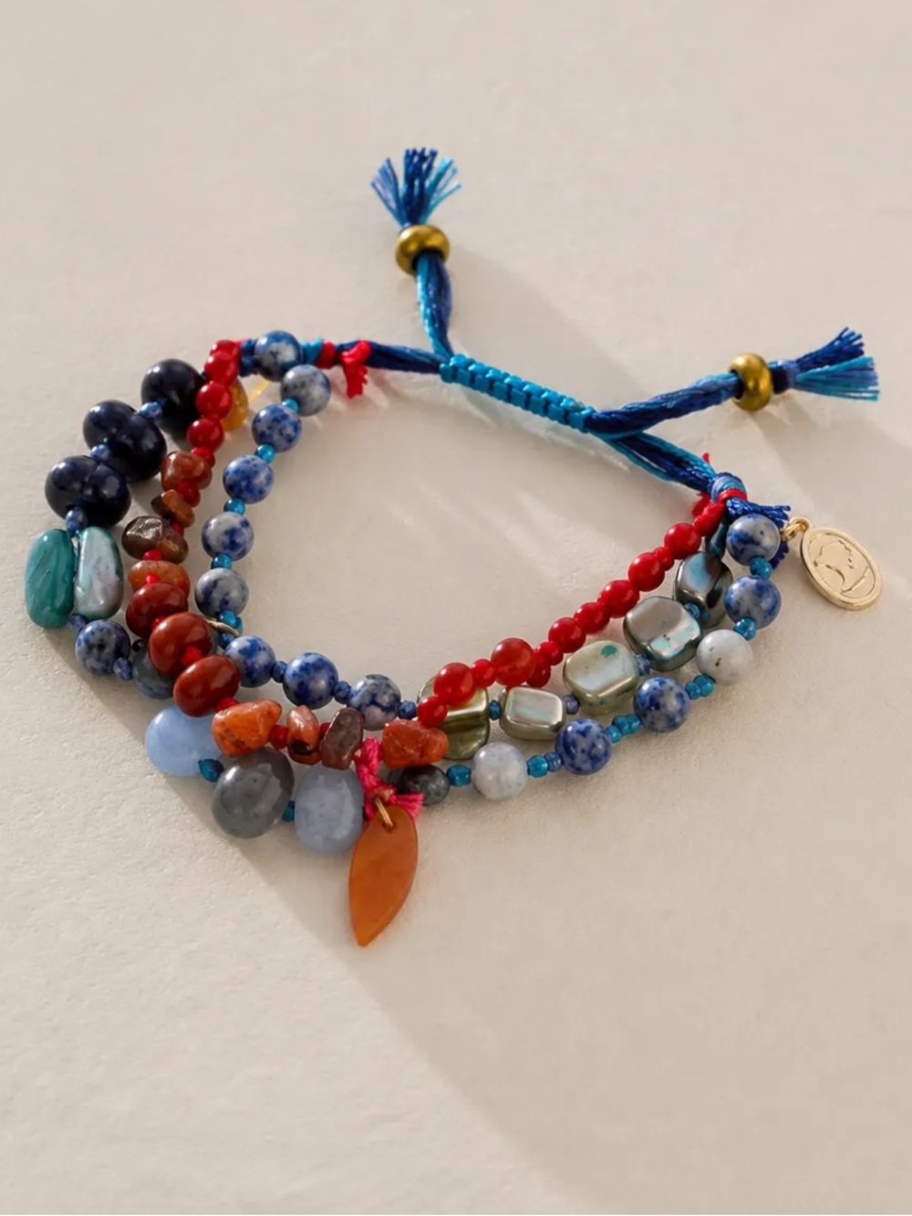 Free People Beaded Semiprecious Stone Bracelet NWT